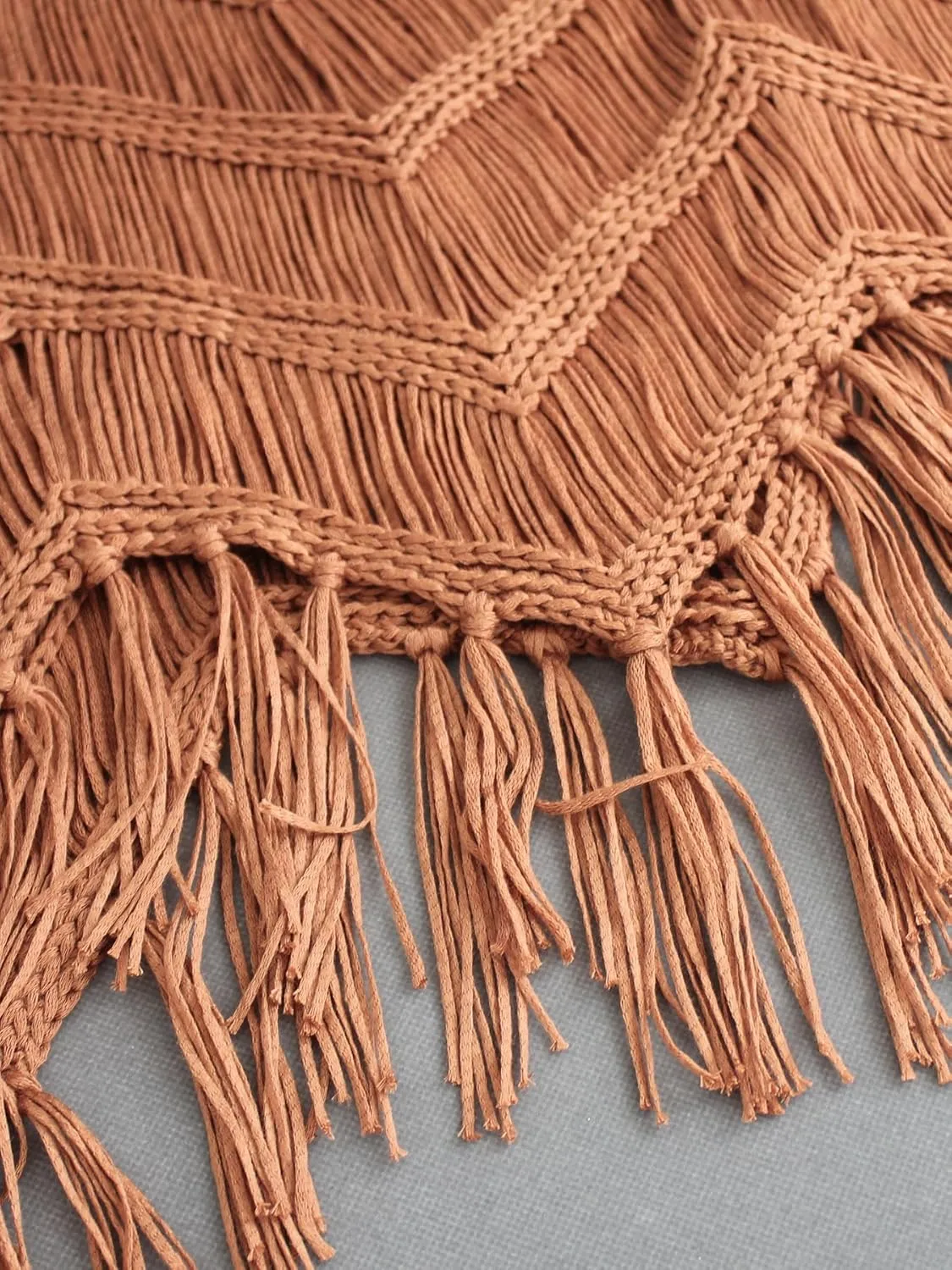 Womens Fringe Cami Western Cowgirl Tassel Tank Tops Sleeveless V-Neck Crochet Crop Top Boho Knitted Spaghetti Straps Vest