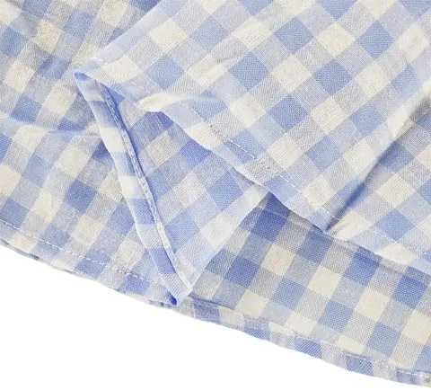 Women's Maxi Casual Cotton Linen Gingham Tank Dress Flowy Swing Loose Dresses Summer Beach Vacation Long Sundresses for Women
