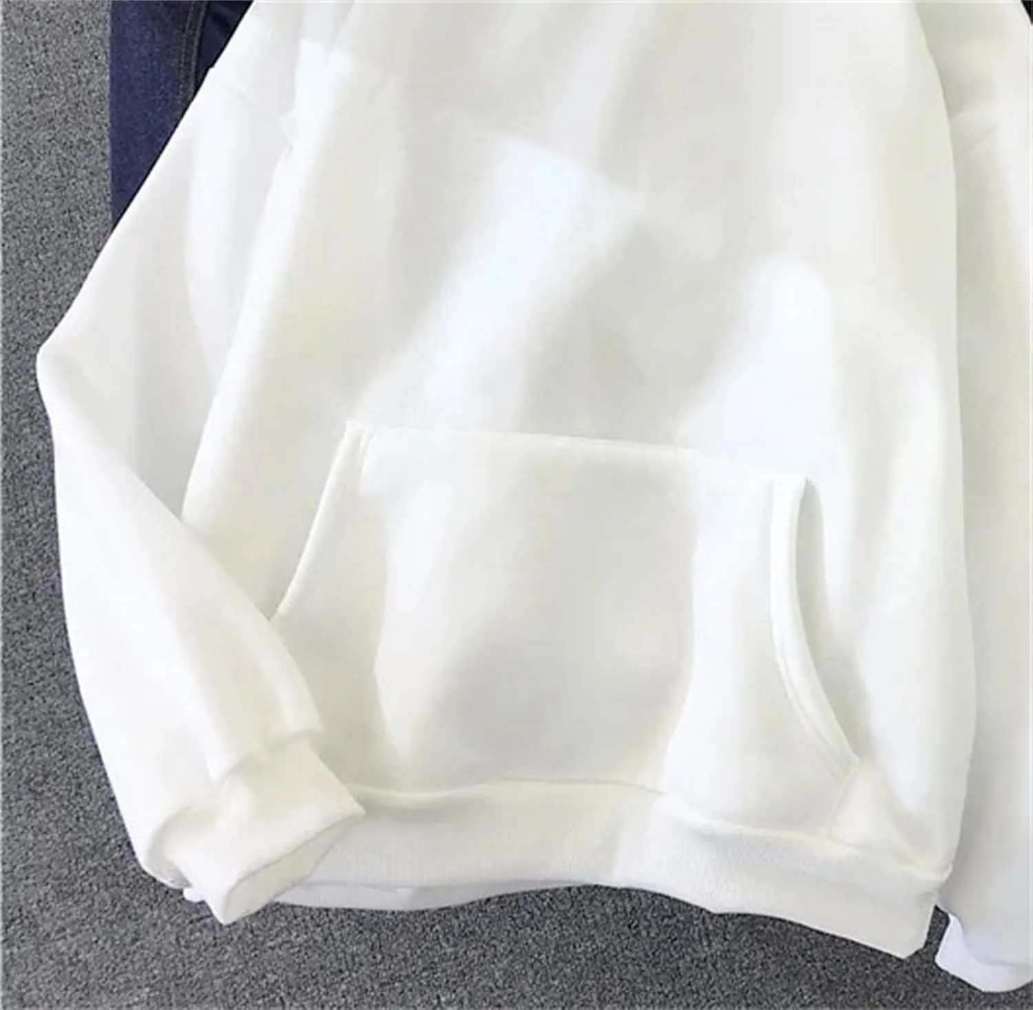 Women's Oversized Hooded Sweatshirt Long Sleeve Casual Solid Color Street Pullover Hoodie