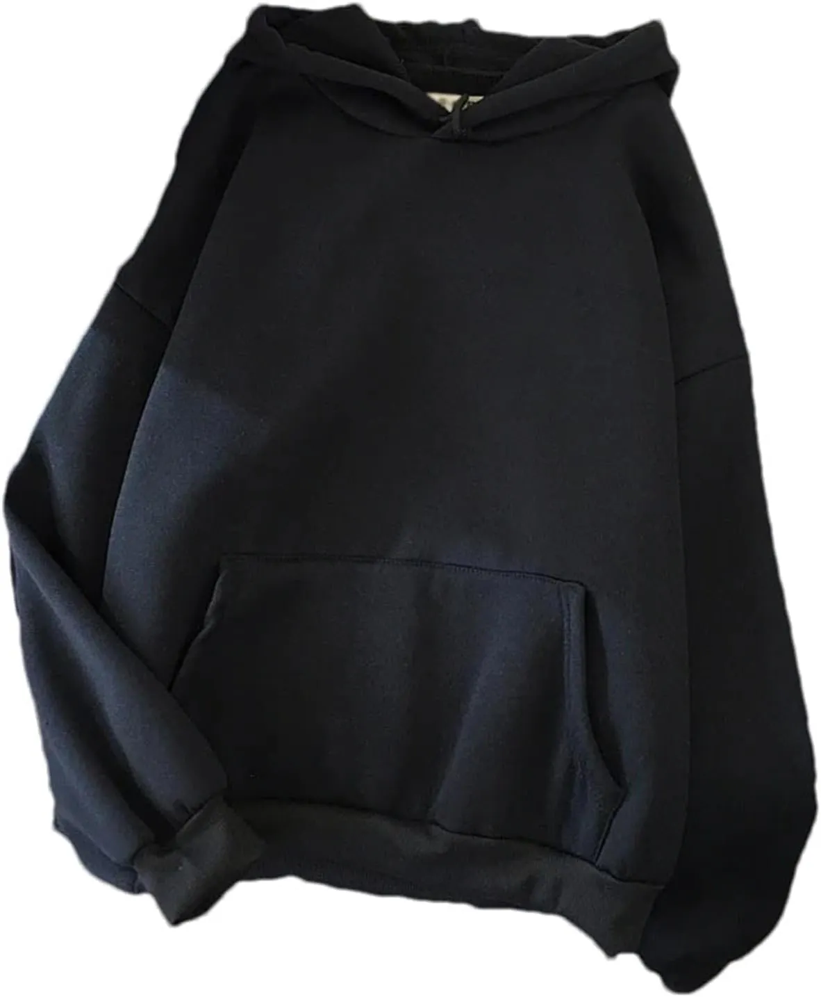 Women's Oversized Hooded Sweatshirt Long Sleeve Casual Solid Color Street Pullover Hoodie