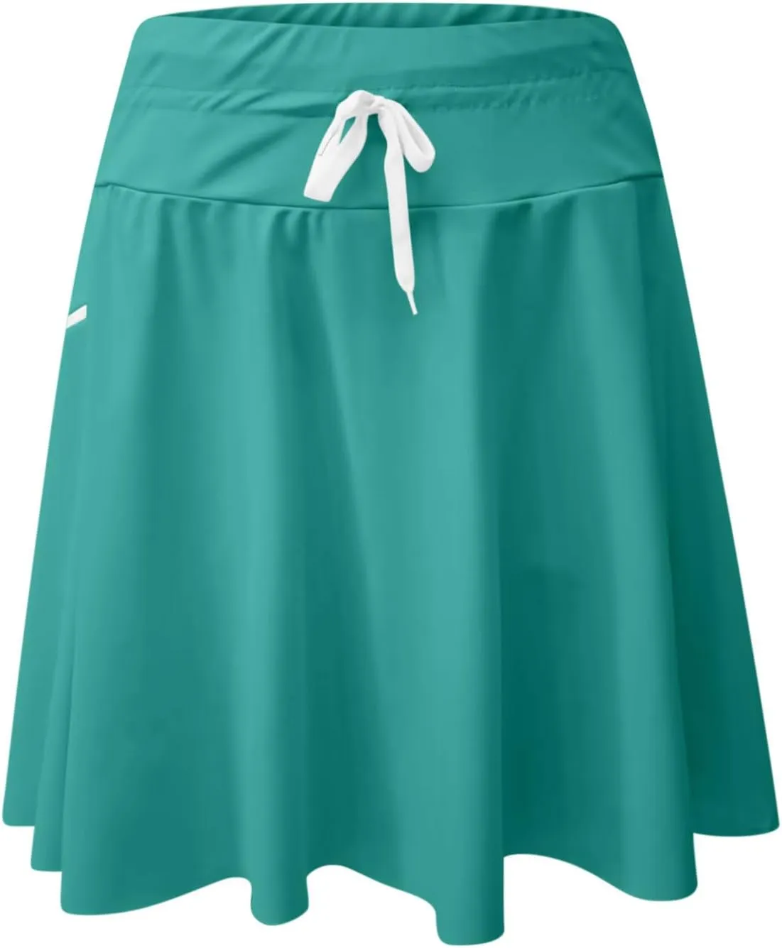 Women's Quick-Drying Underskirt Zipper Drawstring Tie-up High Waist Pleated Plain A Line Short Mini Skirts