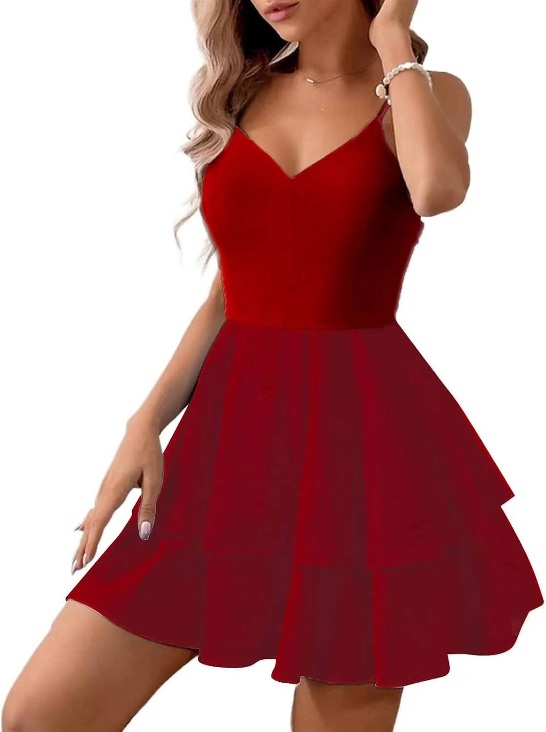 Women's Sexy Backless Halter Dress with Adjustable Bow - Summer V-Neck Mini Dress for Parties