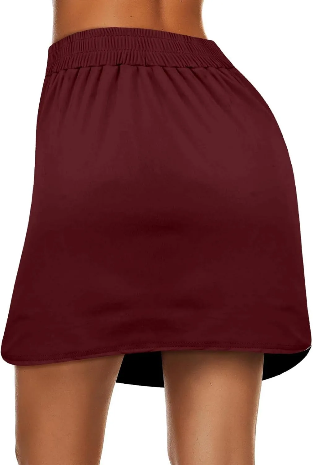 Women's Tennis Skirts Solid Color Loose Yoga High Waisted Exercise Athletic Running Golf Sport Pants with Pocket