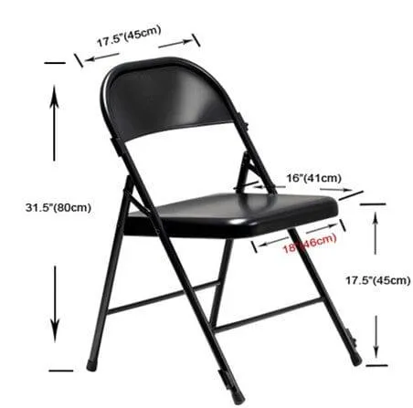 Wrinkle Free Folding Chair Covers | Scuba Folding Chair Cover | Chair Cover for Wedding, Event, Ballroom | White Ivory Black |