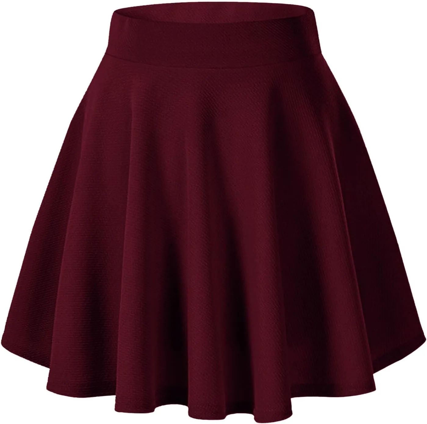 XOWRTE Women's Flared Pleated Skater Skirt Basic Casual High Waisted Ruffles Flared Mini Lingerie Skirts with Shorts