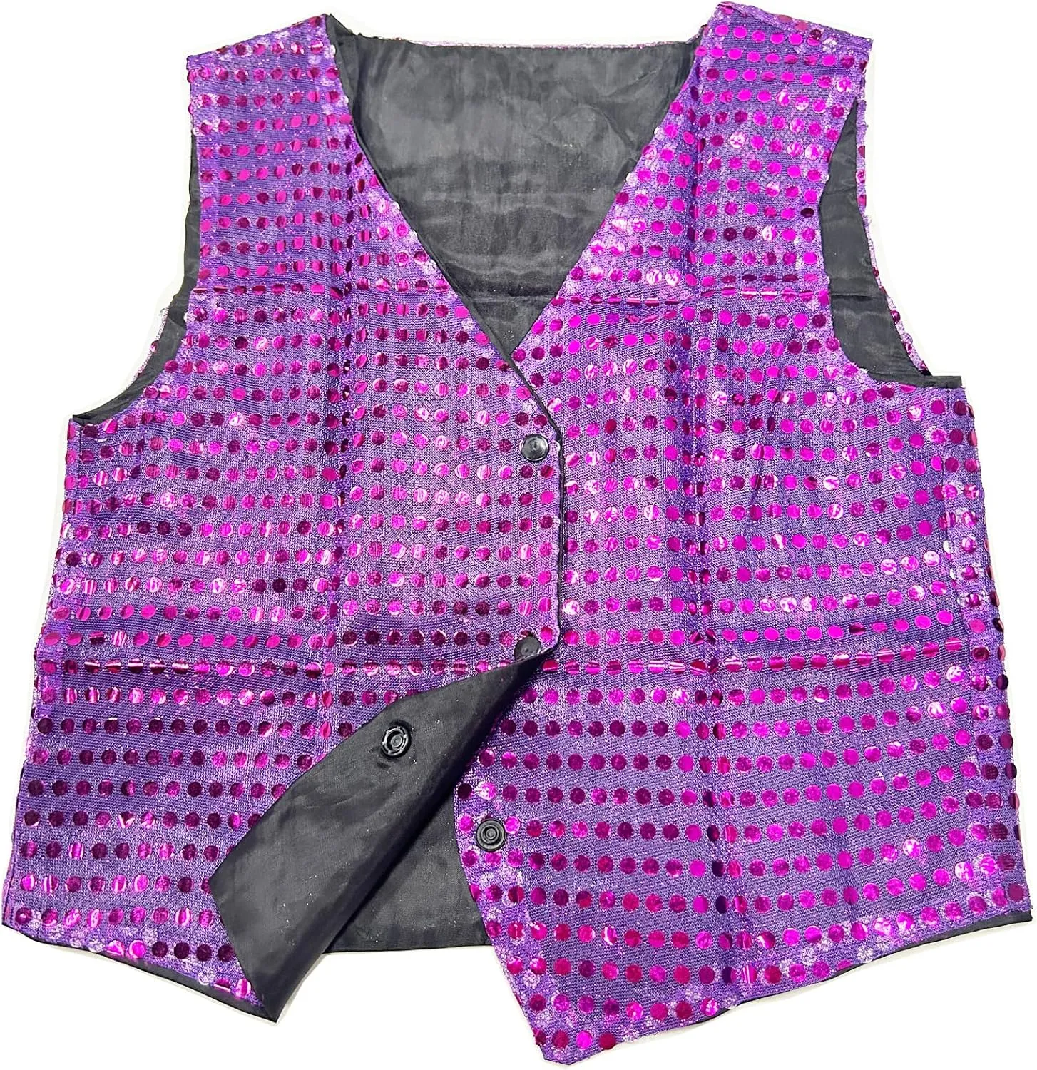 ZUYPSK Boys' Girls' Shiny Party Vests Glittery Sequined Hip-hop Jazz Dance Stage Performance Jacket Waistcoat
