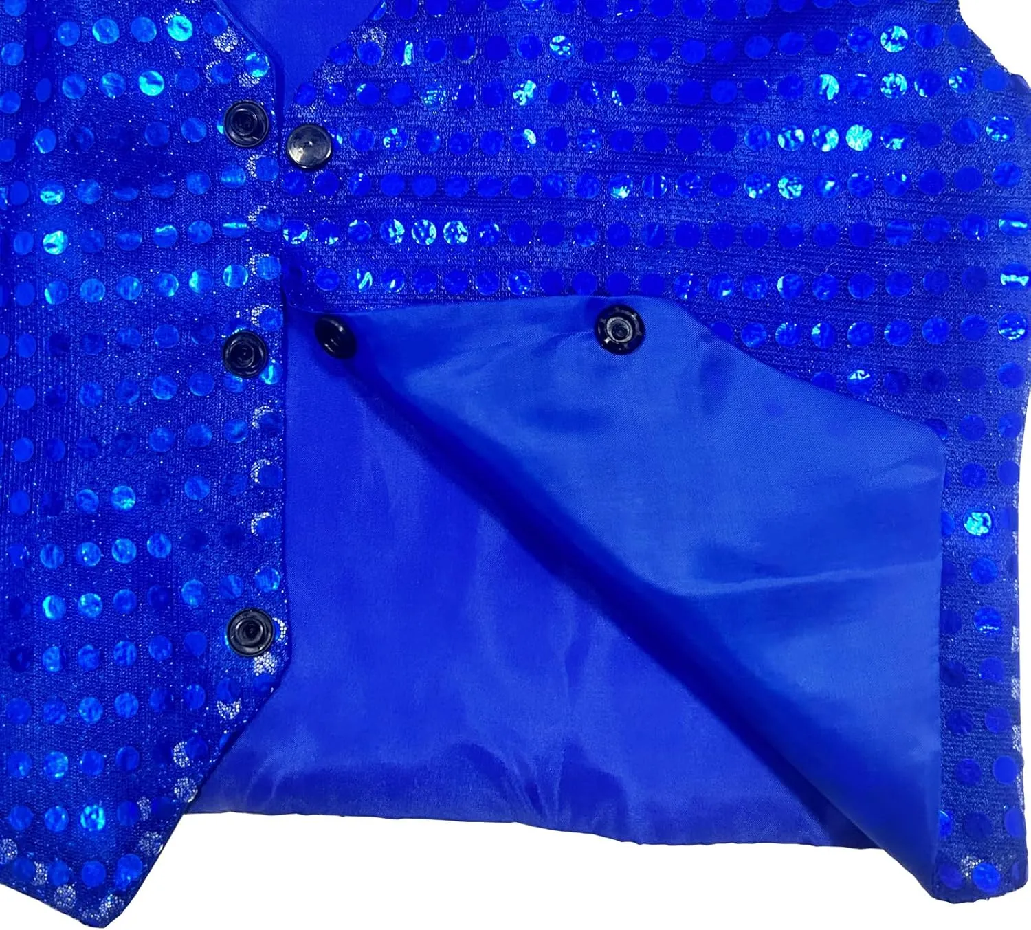 ZUYPSK Boys' Girls' Shiny Party Vests Glittery Sequined Hip-hop Jazz Dance Stage Performance Jacket Waistcoat