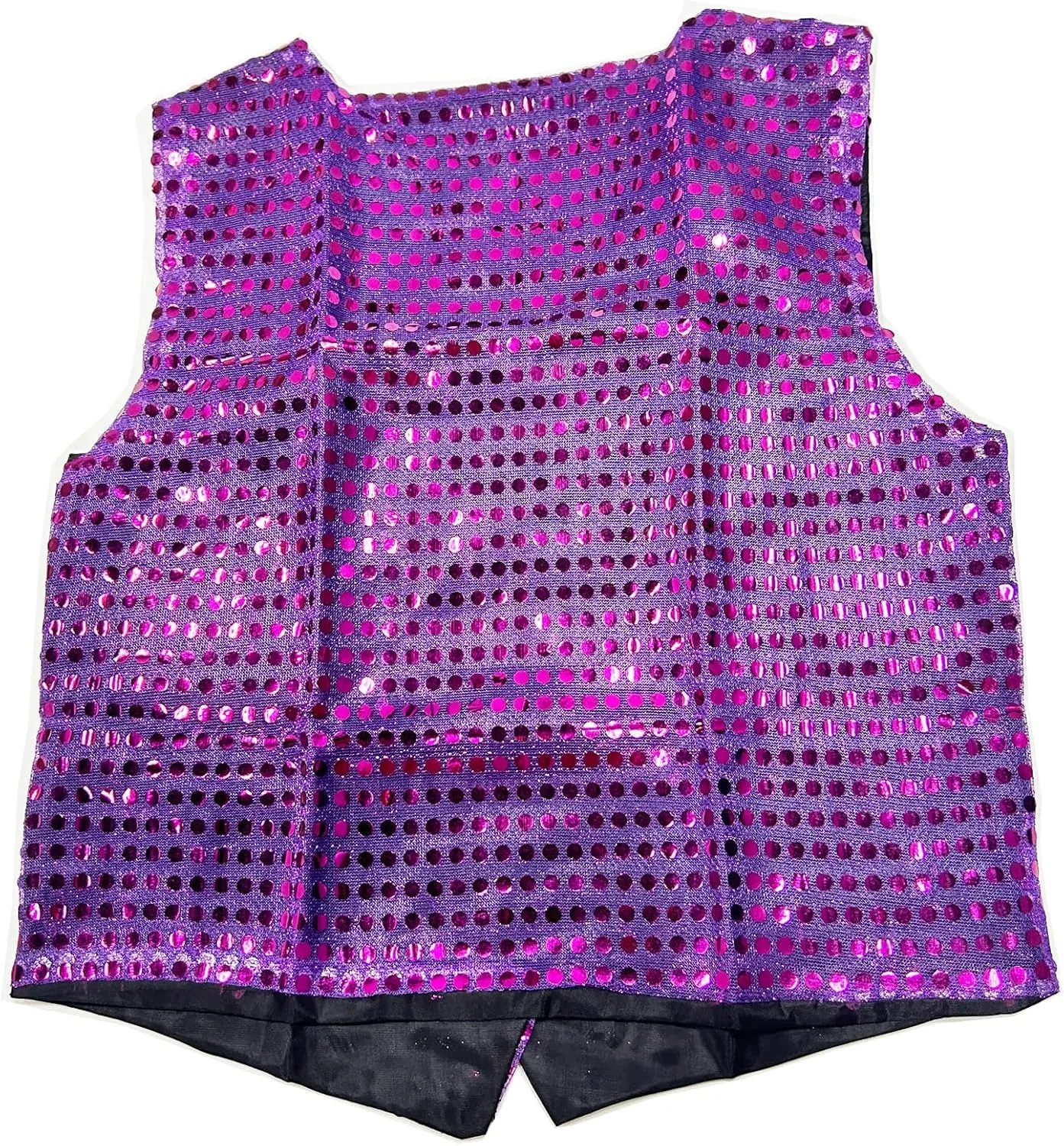 ZUYPSK Boys' Girls' Shiny Party Vests Glittery Sequined Hip-hop Jazz Dance Stage Performance Jacket Waistcoat
