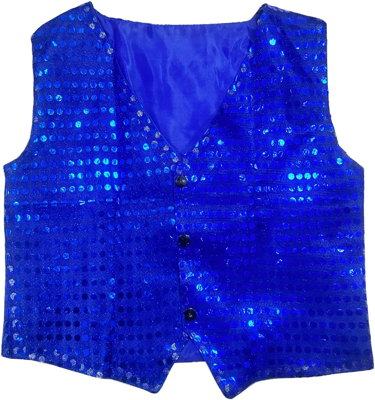 ZUYPSK Boys' Girls' Shiny Party Vests Glittery Sequined Hip-hop Jazz Dance Stage Performance Jacket Waistcoat