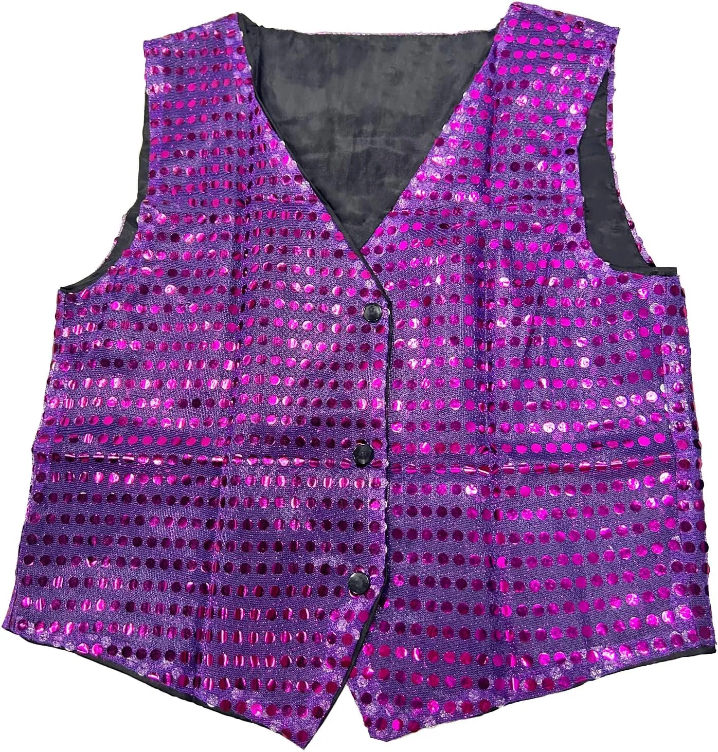 ZUYPSK Boys' Girls' Shiny Party Vests Glittery Sequined Hip-hop Jazz Dance Stage Performance Jacket Waistcoat