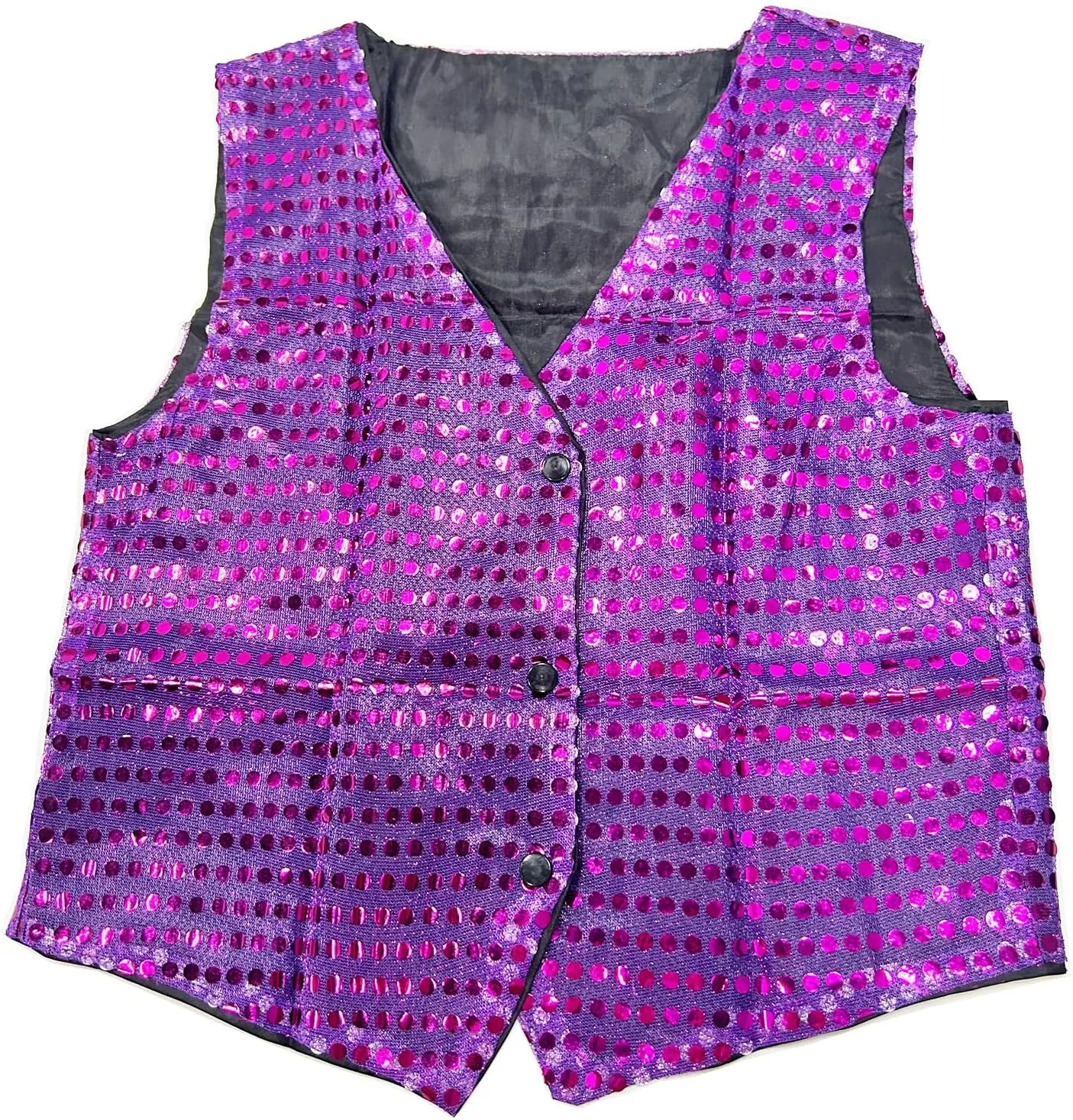 ZUYPSK Boys' Girls' Shiny Party Vests Glittery Sequined Hip-hop Jazz Dance Stage Performance Jacket Waistcoat