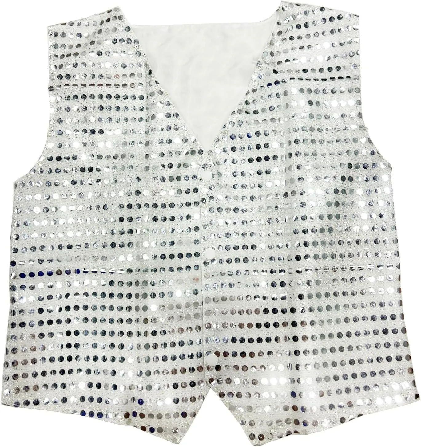 ZUYPSK Boys' Girls' Shiny Party Vests Glittery Sequined Hip-hop Jazz Dance Stage Performance Jacket Waistcoat